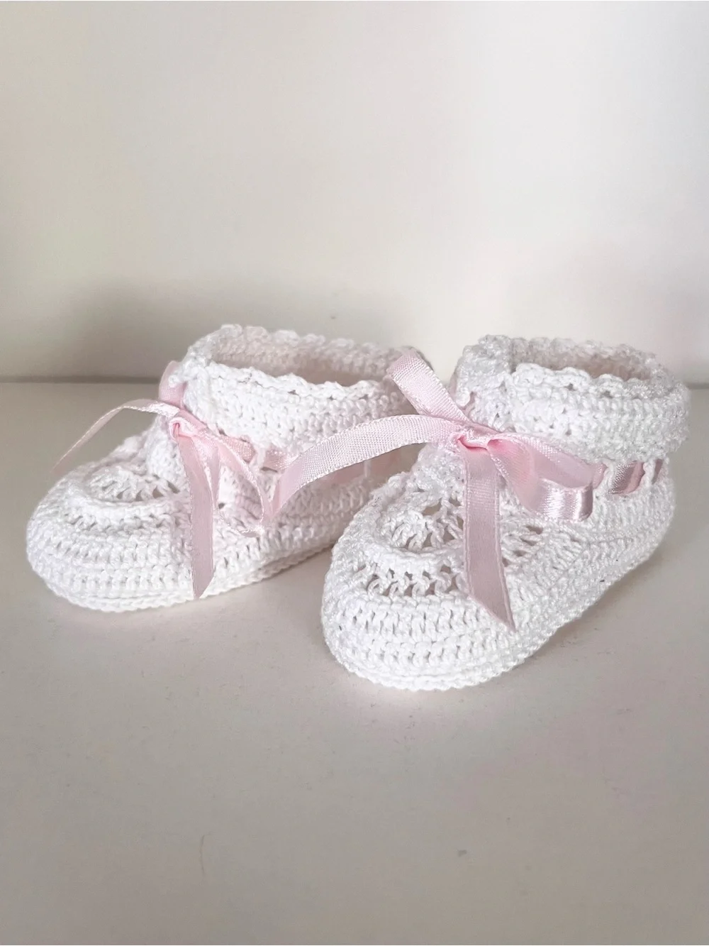 Vintage Crochet baby booties.